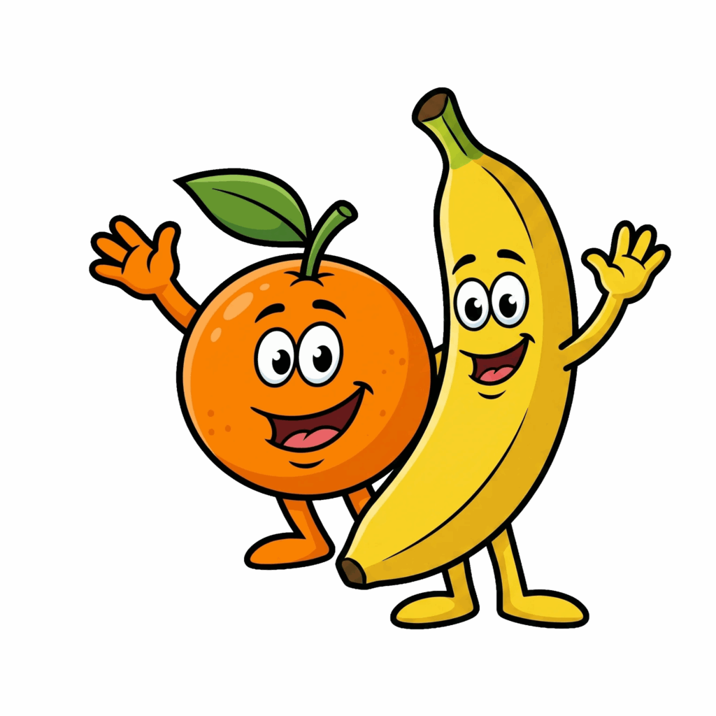 Getränkemarkt Nord Orange und Banane